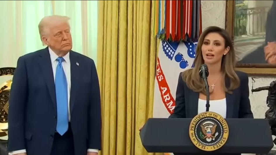 Alina Habba and Donald Trump, whose reported reaction to her $50 million contract is the subject of a New York Times report